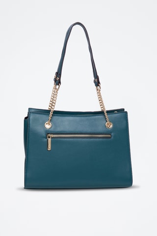 Leren Trendy Handtas Ornella C - Pauwblauw