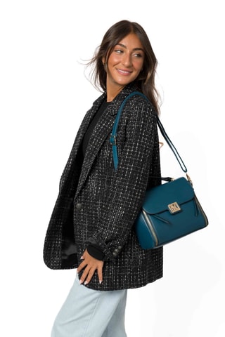 Handtas Tara - Pauwblauw