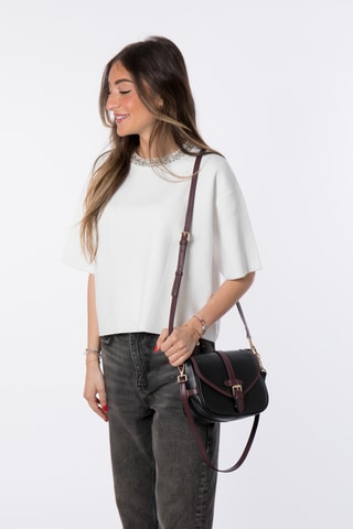 Leren Trendy Handtas Alize - Zwart