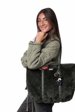 Shopper Zelia - Zwart - Zwart en groen