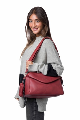 Handtas Louane - Zwart - Zwart en rood