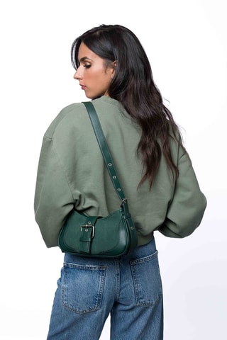 Trendy Handtas - Zwart - Groen