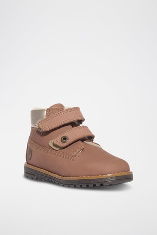 Botins de couro Play Casual - Rosa