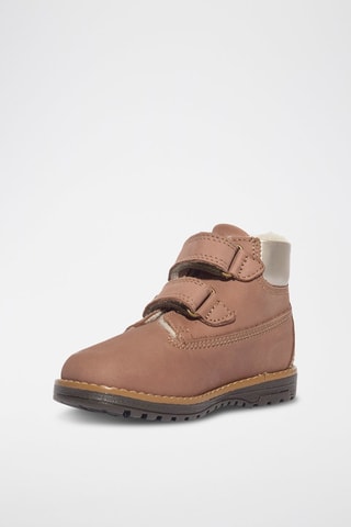 Botins de couro Play Casual - Rosa