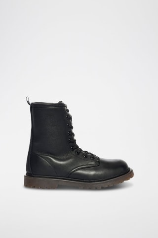 Botins de couro Tube - Preto