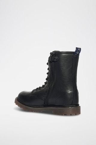 Botins de couro Tube - Preto