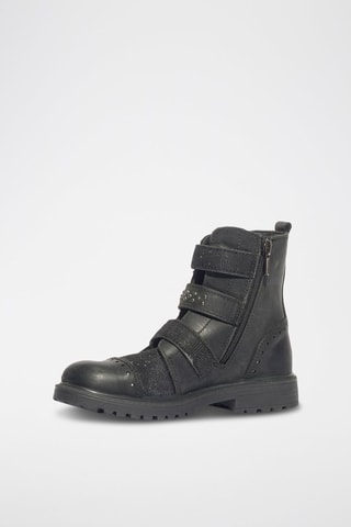 Botins de couro Chris - Preto