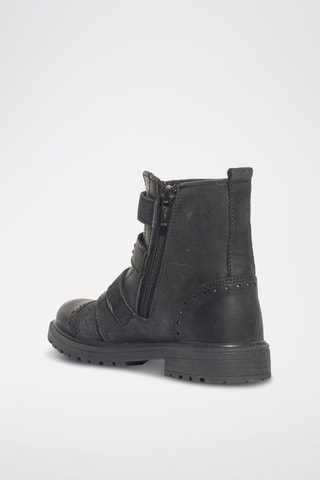 Botins de couro Chris - Preto