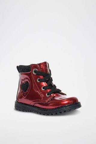Botins envernizados Play Casual - Vermelho