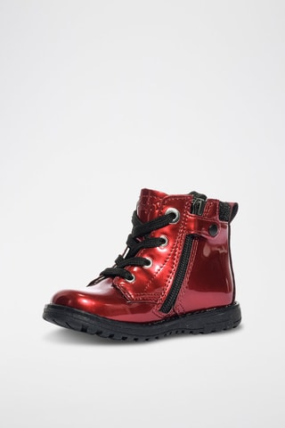 Botins envernizados Play Casual - Vermelho