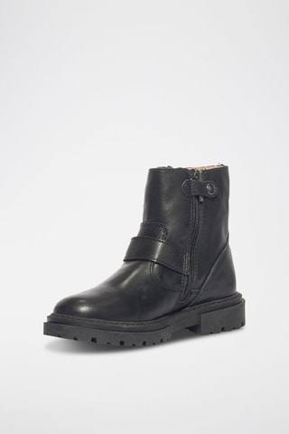 Botins de couro Happy Fashion - Preto