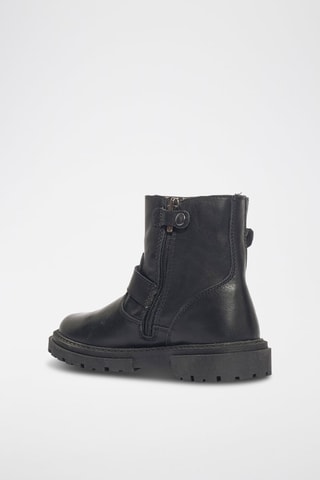 Botins de couro Happy Fashion - Preto