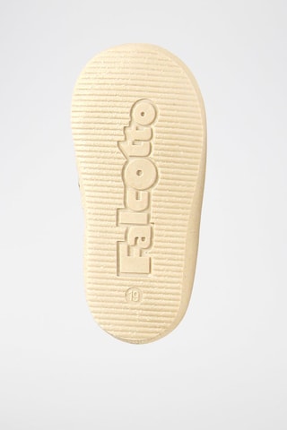 Botins em couro napa - Camel e creme