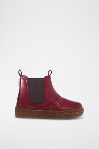 Botins Chelsea de couro napa Figus - Bordô