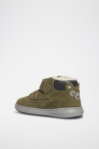 Sapatilhas subidas de couro Baby Float - Caqui