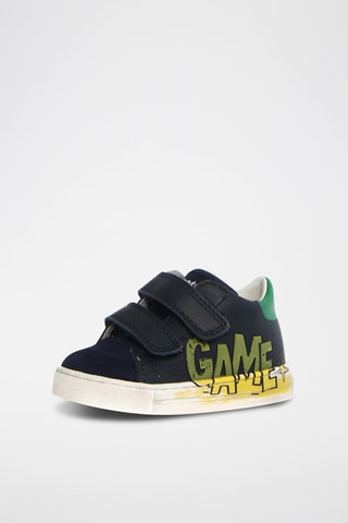 Sapatilhas de couro Xavi - Azul-marinho