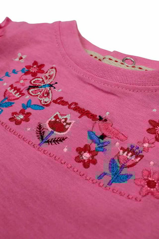 T-shirt - Blauw en roze