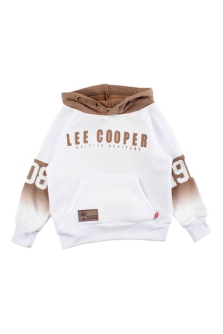 Sweater met Capuchon  - Beige, wit en bruin