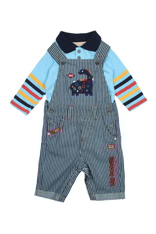 Polo en Tuinbroek - Wit, blauw, geel, zwart en rood