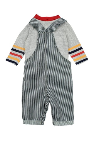 Polo en Tuinbroek - Wit, grijs, geel en zwart