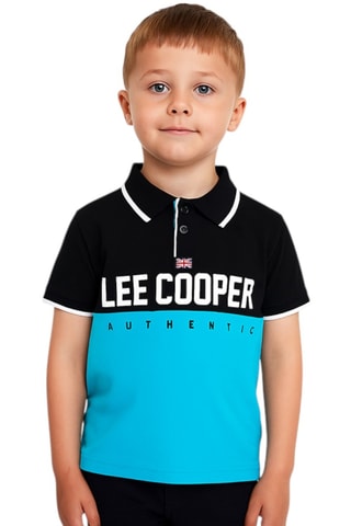 Polo  - Wit, zwart en turquoise