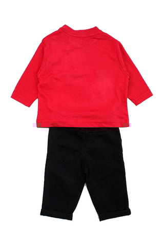 T-shirt - Wit, grijs, geel, zwart en rood