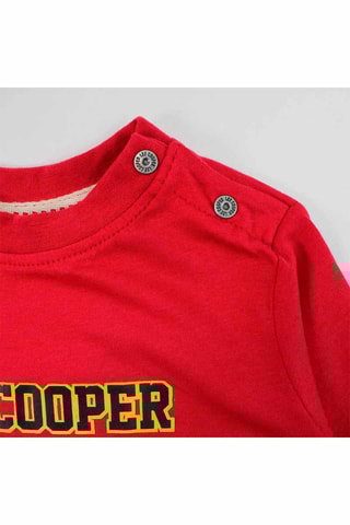 T-shirt - Wit, grijs, geel, zwart en rood