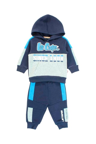 Sweater met Capuchon en Joggingbroek - Wit, blauw en grijs