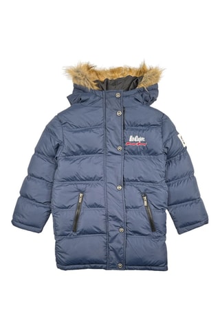 Parka met Capuchon  - Beige en blauw