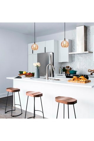 Candeeiro suspenso Dourado rosa e preto