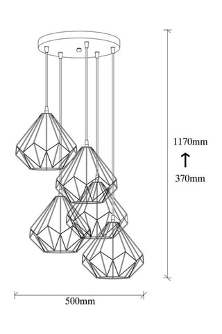 Hanglamp Diamond Zwart