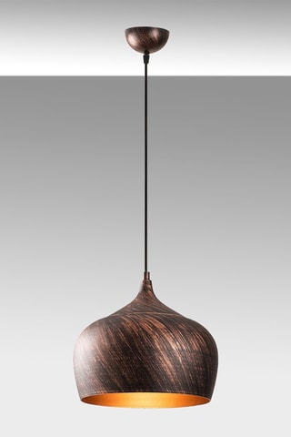 Candeeiro suspenso Saglam Cobre e dourado