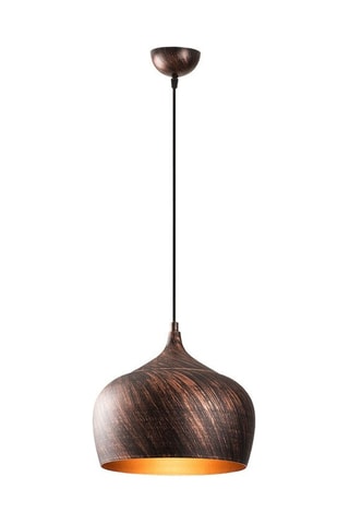 Candeeiro suspenso Saglam Cobre e dourado