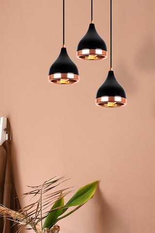 Hanglamp Yildo Zwart en Koperkleurig
