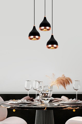 Hanglamp Yildo Zwart en Koperkleurig