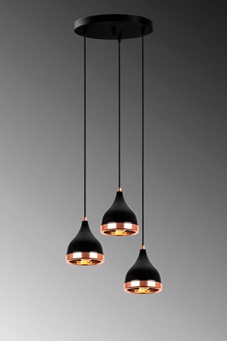Hanglamp Yildo Zwart en Koperkleurig