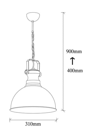 Candeeiro suspenso Saglam - Dourado - 100 W