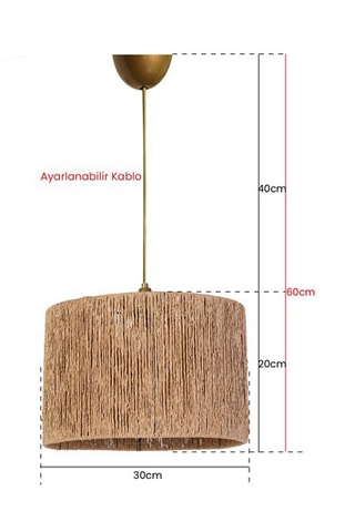 Candeeiro suspenso YL242 - Castanho - 40 W