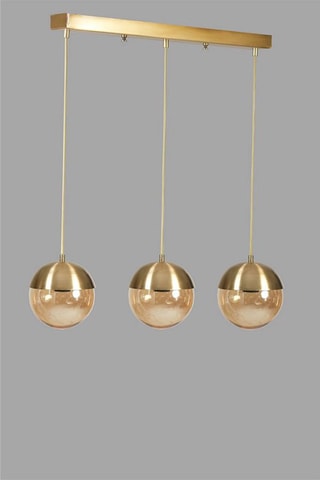 Candeeiro suspenso Küre 3 - Dourado - 3 x 60 W