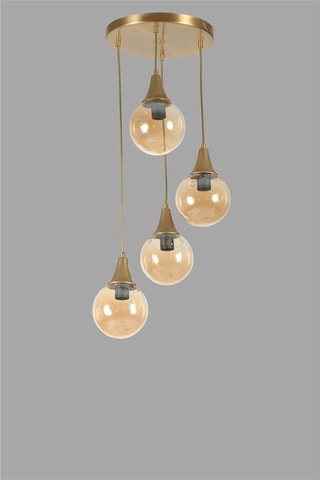 Candeeiro suspenso Afra - Dourado - 4 x 40 W