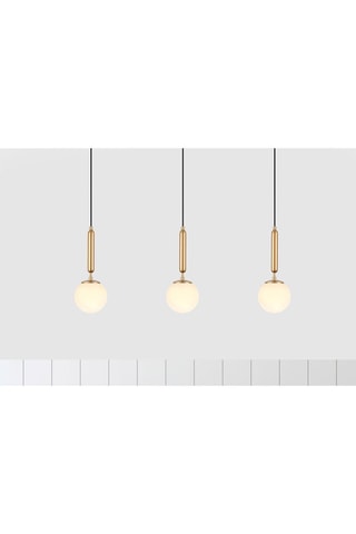 Candeeiro suspenso King - Dourado e transparente - 3 x 40 W