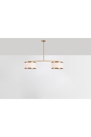 Candeeiro suspenso Way Dourado e branco NL