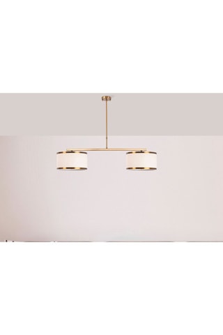 Candeeiro suspenso Way Dourado e branco NL