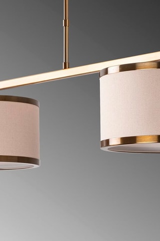 Candeeiro suspenso Way Dourado e branco NL