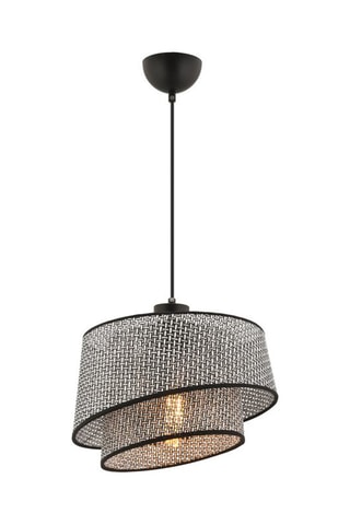 Candeeiro suspenso Barette Hazeran - Cinzento escuro e preto