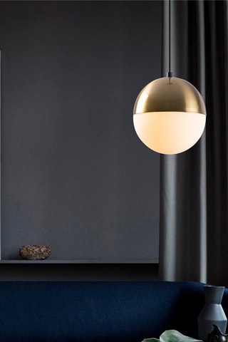 Candeeiro suspenso Bastos 2101 Branco e bronze