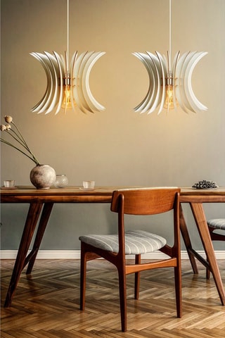 2 candeeiros suspensos - Branco - 40 W