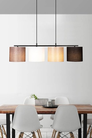 Candeeiro suspenso Valiz Preto e bege