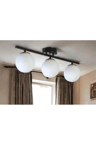 Candeeiro de teto - Preto e branco - 3 x 60 W