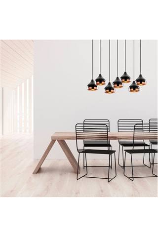 Hanglamp Yildo - Zwart en Goudkleurig